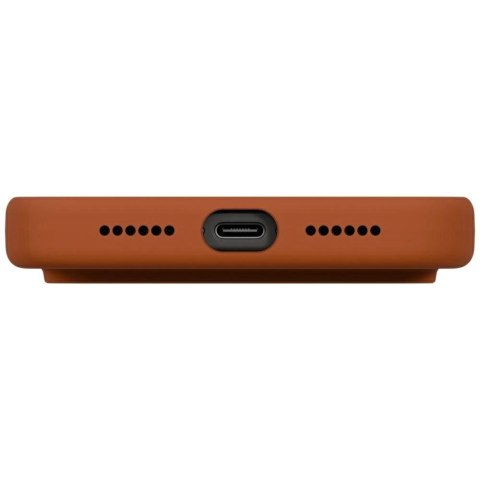 Etui UNIQ Lino na iPhone 17 Pro Max Magclick Charging - pomarańczowe