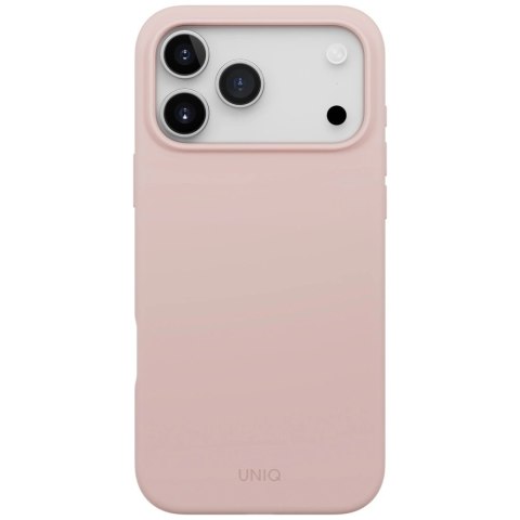 Etui UNIQ Lino na iPhone 17 Pro Max Magclick Charging - różowe