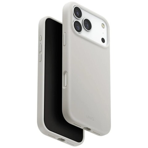 Etui UNIQ Lino na iPhone 17 Pro Max Magclick Charging - szare