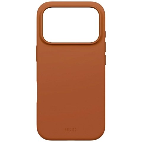 Etui UNIQ Lino na iPhone 17 Pro Magclick Charging - pomarańczowe