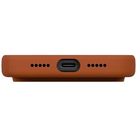 Etui UNIQ Lino na iPhone 17 Pro Magclick Charging - pomarańczowe