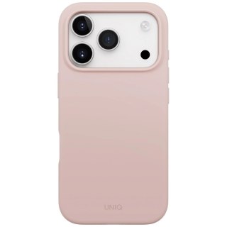 Etui UNIQ Lino na iPhone 17 Pro Magclick Charging - różowe
