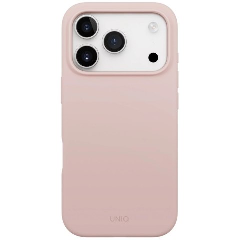 Etui UNIQ Lino na iPhone 17 Pro Magclick Charging - różowe