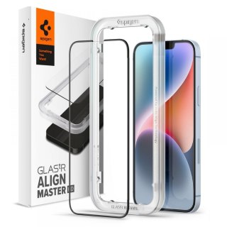 SZKŁO HARTOWANE SPIGEN ALM GLASS FC IPHONE 13 / 13 PRO / 14 / 16E BLACK