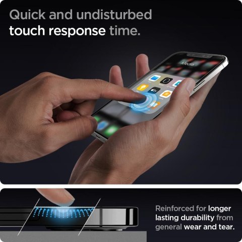 SZKŁO HARTOWANE SPIGEN GLAS.TR "EZ FIT" 2-PACK IPHONE 12 / 12 PRO CLEAR