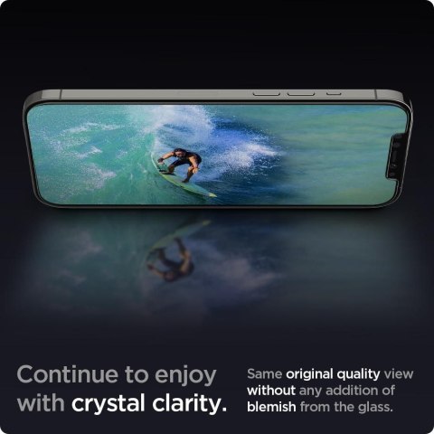 SZKŁO HARTOWANE SPIGEN GLAS.TR "EZ FIT" 2-PACK IPHONE 12 / 12 PRO CLEAR