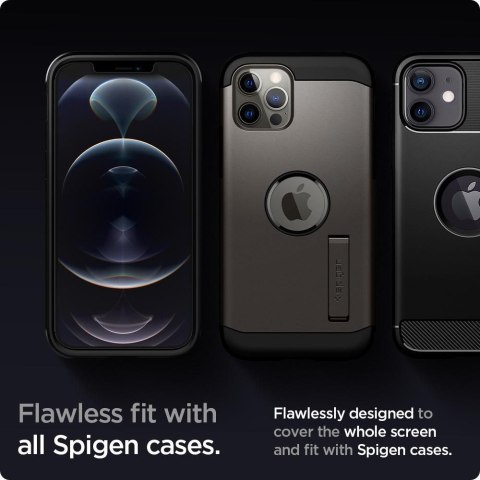 SZKŁO HARTOWANE SPIGEN GLAS.TR "EZ FIT" 2-PACK IPHONE 12 / 12 PRO CLEAR