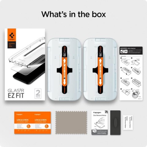 SZKŁO HARTOWANE SPIGEN GLAS.TR "EZ FIT" 2-PACK IPHONE 12 / 12 PRO CLEAR