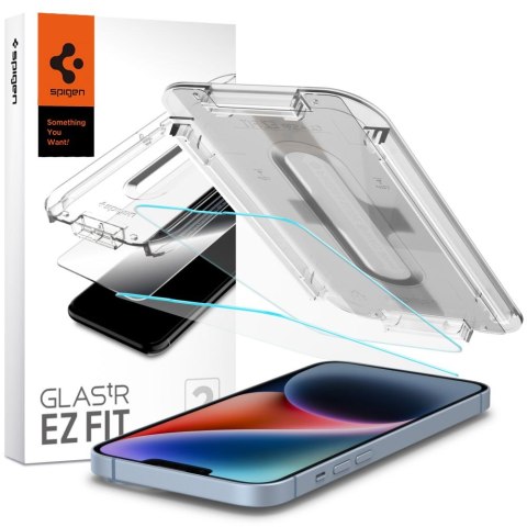 SZKŁO HARTOWANE SPIGEN GLAS.TR "EZ FIT" 2-PACK IPHONE 13 / 13 PRO / 14 / 16E CLEAR