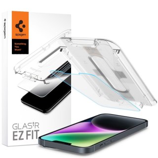 SZKŁO HARTOWANE SPIGEN GLAS.TR "EZ FIT" IPHONE 13 / 13 PRO / 14 / 16E CLEAR