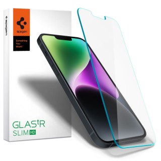 SZKŁO HARTOWANE SPIGEN GLAS.TR SLIM IPHONE 13 / 13 PRO / 14 / 16E CLEAR