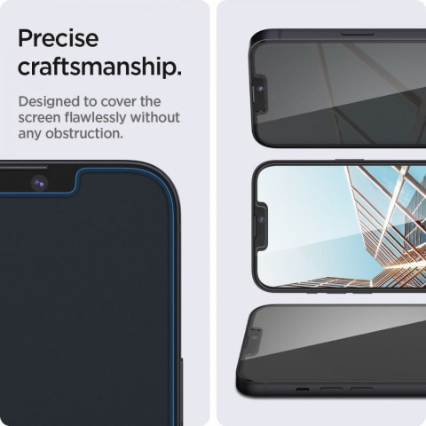 SZKŁO HARTOWANE SPIGEN GLAS.TR SLIM IPHONE 13 / 13 PRO / 14 / 16E PRIVACY