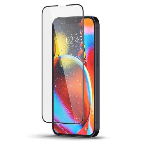 SZKŁO HARTOWANE SPIGEN GLASS FC IPHONE 13 / 13 PRO / 14 / 16E BLACK