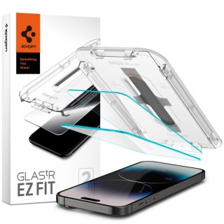 SZKŁO HARTOWANE SPIGEN GLAS.TR "EZ FIT" 2-PACK IPHONE 14 PRO CLEAR