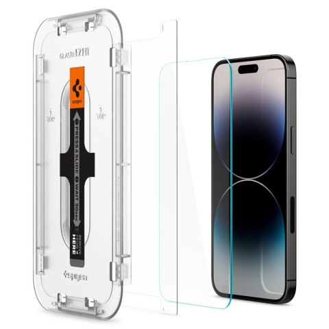 SZKŁO HARTOWANE SPIGEN GLAS.TR "EZ FIT" 2-PACK IPHONE 14 PRO MAX CLEAR