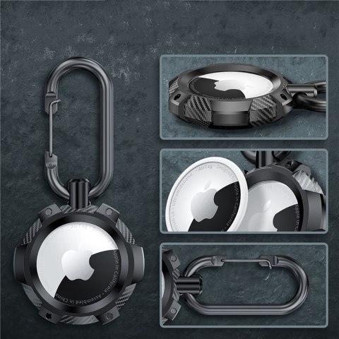 TECH-PROTECT TPUCARBON APPLE AIRTAG 1 / 2 BLACK