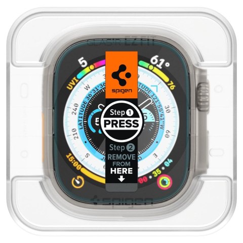 SZKŁO HARTOWANE SPIGEN GLAS.TR "EZ FIT" 2-PACK APPLE WATCH ULTRA 1 / 2 / 3 (49 MM) CLEAR