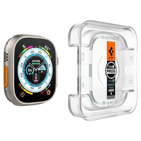 SZKŁO HARTOWANE SPIGEN GLAS.TR "EZ FIT" 2-PACK APPLE WATCH ULTRA 1 / 2 / 3 (49 MM) CLEAR