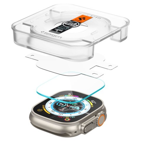 SZKŁO HARTOWANE SPIGEN GLAS.TR "EZ FIT" 2-PACK APPLE WATCH ULTRA 1 / 2 / 3 (49 MM) CLEAR
