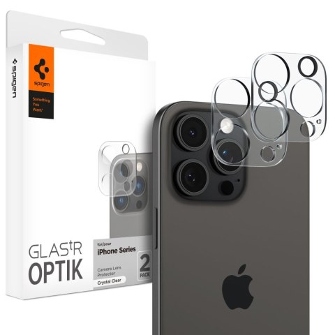 OSŁONA APARATU SPIGEN OPTIK.TR CAMERA PROTECTOR 2-PACK IPHONE 14 PRO / MAX / 15 PRO / MAX / 16 PRO / MAX CRYSTAL CLEAR