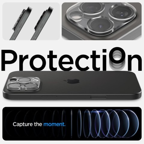 OSŁONA APARATU SPIGEN OPTIK.TR CAMERA PROTECTOR 2-PACK IPHONE 14 PRO / MAX / 15 PRO / MAX / 16 PRO / MAX CRYSTAL CLEAR