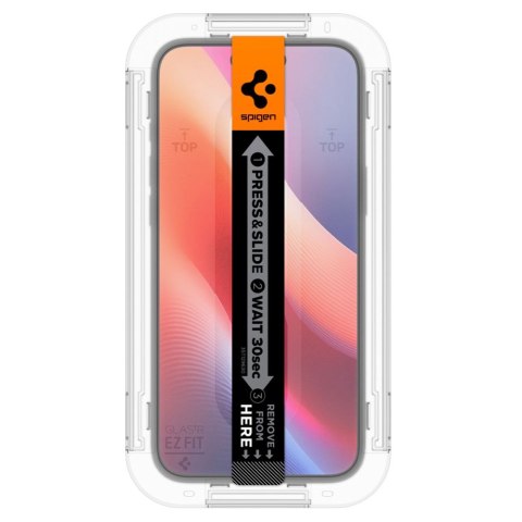 SZKŁO HARTOWANE SPIGEN GLAS.TR "EZ FIT" 2-PACK IPHONE 15 / 16 CLEAR