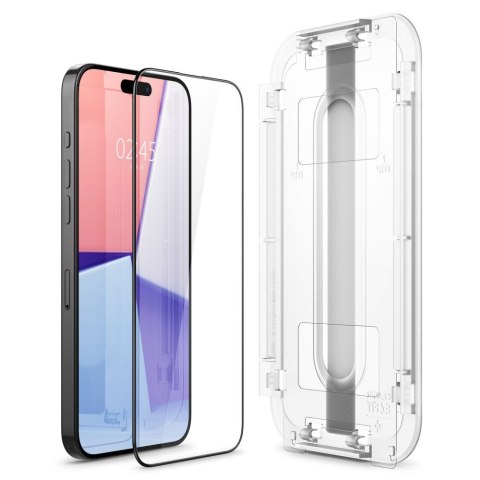 SZKŁO HARTOWANE SPIGEN GLAS.TR "EZ FIT" FC 2-PACK IPHONE 15 PRO BLACK