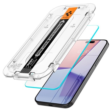 SZKŁO HARTOWANE SPIGEN GLAS.TR "EZ FIT" IPHONE 15 PRO CLEAR