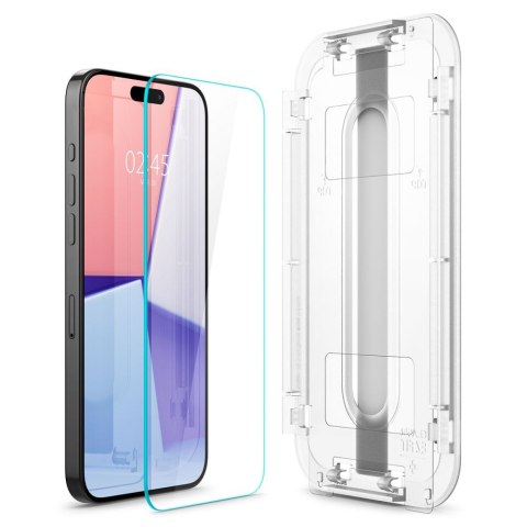 SZKŁO HARTOWANE SPIGEN GLAS.TR "EZ FIT" IPHONE 15 PRO CLEAR