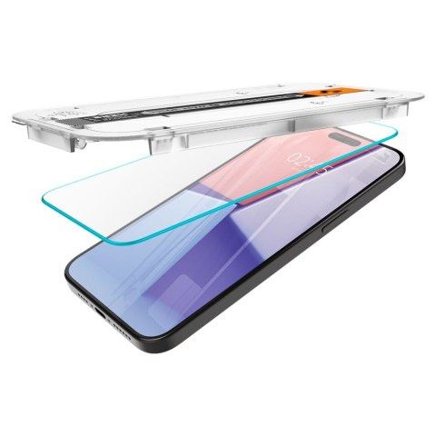 SZKŁO HARTOWANE SPIGEN GLAS.TR "EZ FIT" IPHONE 15 PRO CLEAR