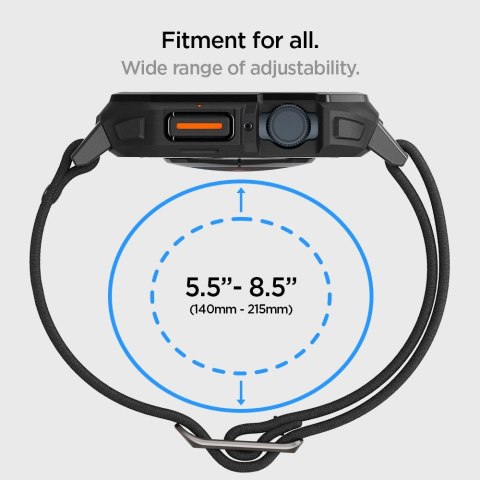 SPIGEN LITE FIT "PRO" APPLE WATCH 4 / 5 / 6 / 7 / 8 / 9 / SE 1 / 2 / 3 (44 / 45 MM) MATTE BLACK