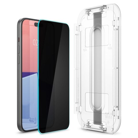 SZKŁO HARTOWANE SPIGEN GLAS.TR "EZ FIT" IPHONE 15 PLUS / 16 PLUS PRIVACY