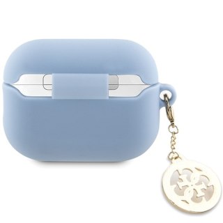 Guess etui do AirPods Pro 2 GUAP23DSLGHDB niebieskie Silicone W/4G Diamond Charm