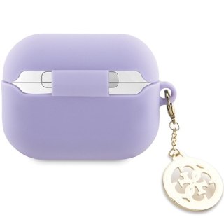 Guess etui do AirPods Pro 2 GUAP23DSLGHDU fioletowe Silicone W/4G Diamond Charm