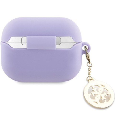 Guess etui do AirPods Pro 2 GUAP23DSLGHDU fioletowe Silicone W/4G Diamond Charm
