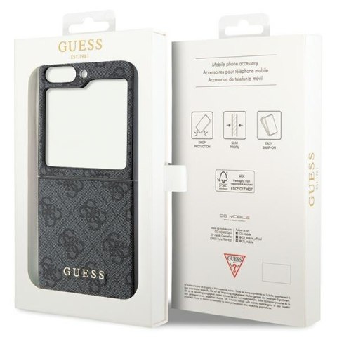 Guess nakładka do Samsung Galaxy Z Flip 5 GUHCZF5GF4GGR szara HC PU 4G Charm Guess nakładka do Samsung Galaxy Z Flip 5 GUHCZF5GF4GGR szara HC PU 4G Charm