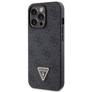 Guess nakładka do iPhone 13 Pro Max 6,7" GUHCP13LP4TDSCPK czarna HC PU Leather Metal Logo Strass Crossbody