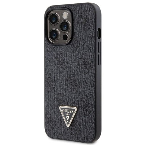 Guess nakładka do iPhone 13 Pro Max 6,7" GUHCP13LP4TDSCPK czarna HC PU Leather Metal Logo Strass Crossbody