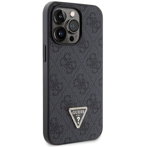 Guess nakładka do iPhone 13 Pro Max 6,7" GUHCP13LP4TDSCPK czarna HC PU Leather Metal Logo Strass Crossbody