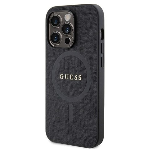 Guess nakładka do iPhone 14 Pro 6,1" GUHMP14LPSAHMCK czarna HC PU Saffiano Magsafe Guess nakładka do iPhone 14 Pro 6,1" GUHMP14LPSAHMCK czarna HC PU Saffiano Magsafe
