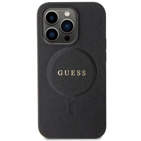 Guess nakładka do iPhone 14 Pro 6,1" GUHMP14LPSAHMCK czarna HC PU Saffiano Magsafe Guess nakładka do iPhone 14 Pro 6,1" GUHMP14LPSAHMCK czarna HC PU Saffiano Magsafe