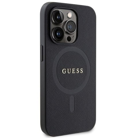 Guess nakładka do iPhone 14 Pro 6,1" GUHMP14LPSAHMCK czarna HC PU Saffiano Magsafe Guess nakładka do iPhone 14 Pro 6,1" GUHMP14LPSAHMCK czarna HC PU Saffiano Magsafe