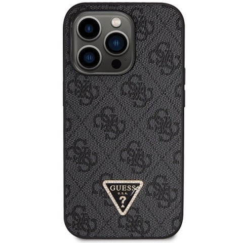 Guess nakładka do iPhone 14 Pro Max 6,7" GUHCP14XP4TDSCPK czarna HC PU Leather Metal Logo Strass Crossbody Guess nakładka do iPhone 14 Pro Max 6,7" GUHCP14XP4TDSCPK czarna HC PU Leather Metal Logo Strass Crossbody