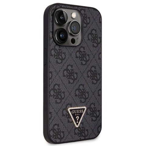 Guess nakładka do iPhone 14 Pro Max 6,7" GUHCP14XP4TDSCPK czarna HC PU Leather Metal Logo Strass Crossbody Guess nakładka do iPhone 14 Pro Max 6,7" GUHCP14XP4TDSCPK czarna HC PU Leather Metal Logo Strass Crossbody