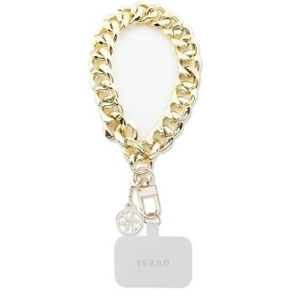 Guess pasek GUOUCBMC4MD złoty HDSP PU Saffiano Chain Strap 4G Charm