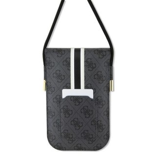 Guess torebka na telefon GUOWBP4RPSK czarna Wallet 4G Stripes