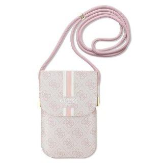 Guess torebka na telefon GUOWBP4RPSP różowa Wallet 4G Stripes