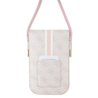 Guess torebka na telefon GUOWBP4RPSP różowa Wallet 4G Stripes