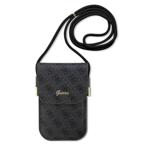 Guess torebka na telefon GUOWBP4SNSK czarna Wallet 4G Cord Script Guess torebka na telefon GUOWBP4SNSK czarna Wallet 4G Cord Script