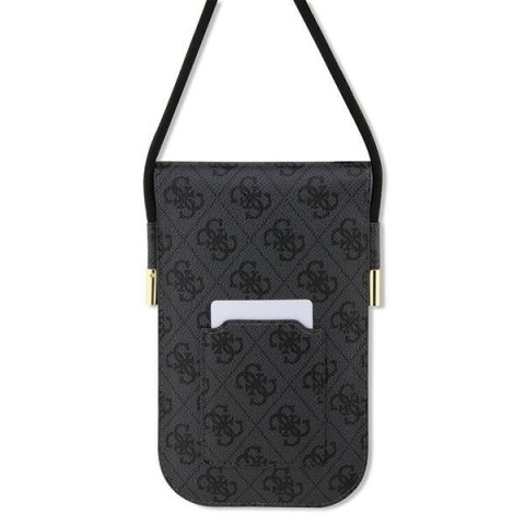 Guess torebka na telefon GUOWBP4SNSK czarna Wallet 4G Cord Script Guess torebka na telefon GUOWBP4SNSK czarna Wallet 4G Cord Script